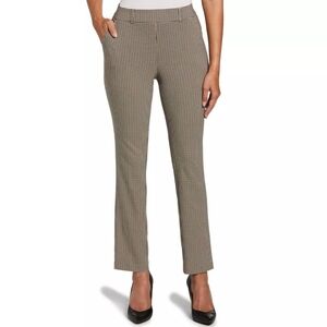 Rafaella Women's Millenium High Pull On Stretch Pant, Stamford Check Safari (18)